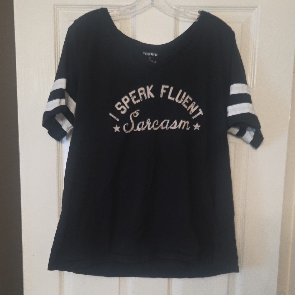 Torrid Black 'I Speak Fluent Sarcasm' Tee